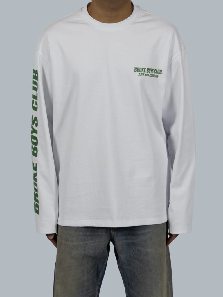 Witte longsleeve van Broke Boys Club, productfoto